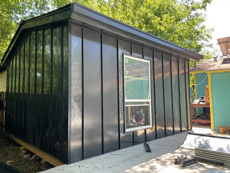 Black standing seam metal wall panels for Metal Roof Installation in Denville